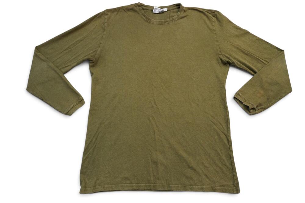 Jungmaven Shirt Mens XL Green Long Sleeve Hemp Cotton Crewneck Tee Made In USA